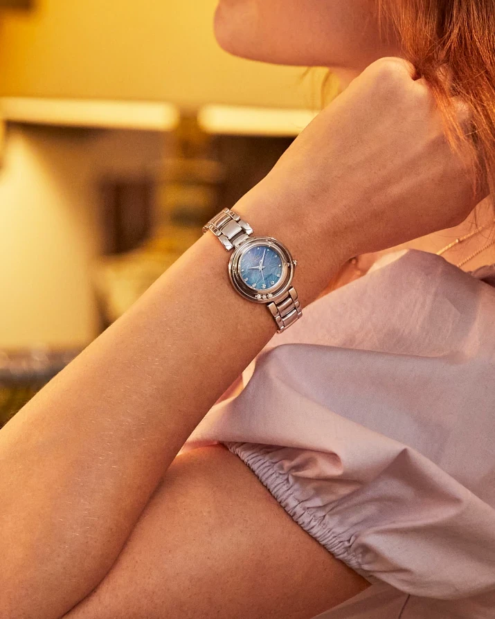 Citizen L Arcly Blue Dial Stainless Steel Bracelet EM1110-56N